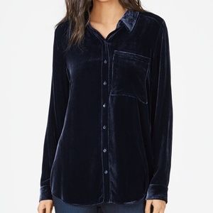 Eileen Fisher Velvet Button Down Blouse